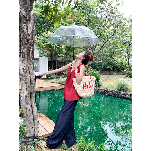 <曾小咸推荐>3.26现货秒杀 ！微信超特价！2色休闲裤 日常199.99 立减120 秒杀79.99！！ 红色吊带上衣 秒杀59.99！ 商品图13