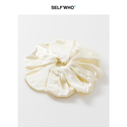 SELFWHO100%桑蚕丝象牙白发圈女2025夏新款无痕高端真丝头饰发饰 商品图1