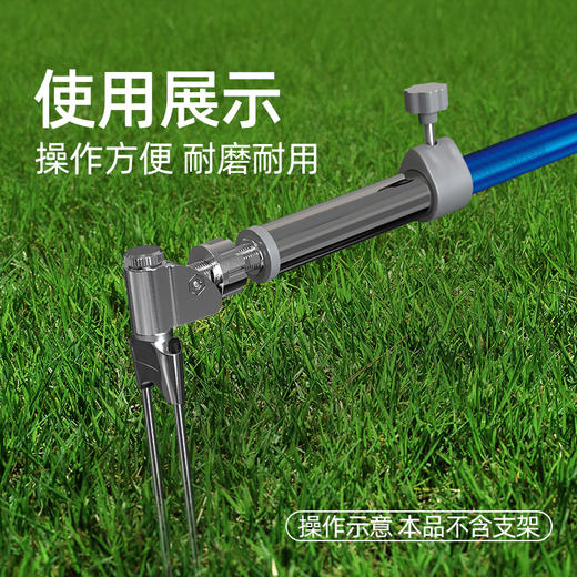 汉鼎鱼竿支架地插高碳钢架杆渔具万象可调节炮台鱼竿地插钓鱼用具 商品图3
