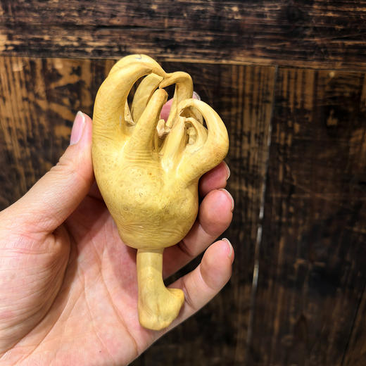 新款大/小号佛手°黄杨木摆件 商品图5