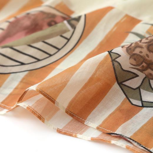 洛诗琳14819夏季新款多巴胺立体拼接裁剪设计感苎麻A字半身裙0268 商品图4