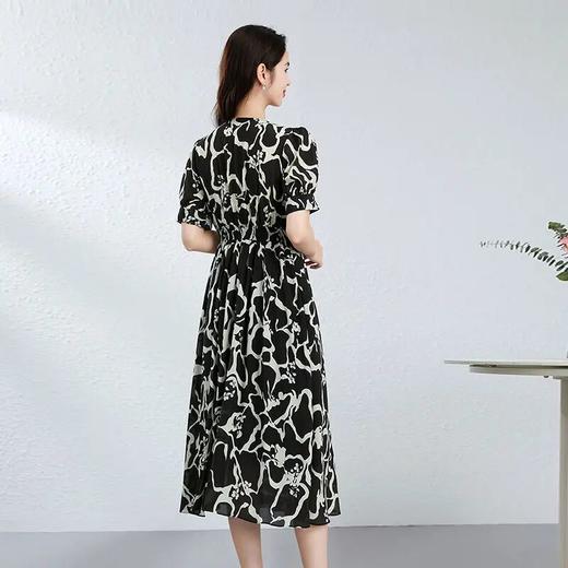 【高货kbnq】全新升级【铂金会员441/天猫599/差价158】(03119) 洛诗琳桑蚕丝连衣裙轻奢高级感纯欲风高品质印花a字长裙 商品图3