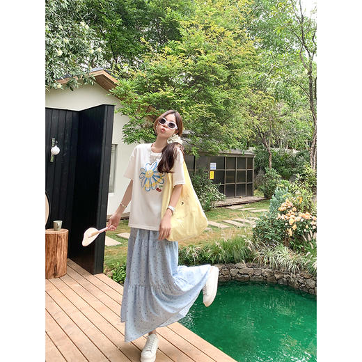 【129元任选2件】最后一波现货！蓝色碎花半身裙 商品图2