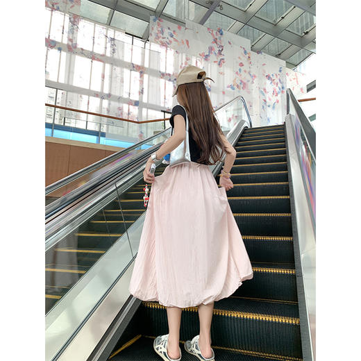 <曾小咸推荐>设计感法式黑拼粉高腰连衣裙 商品图4