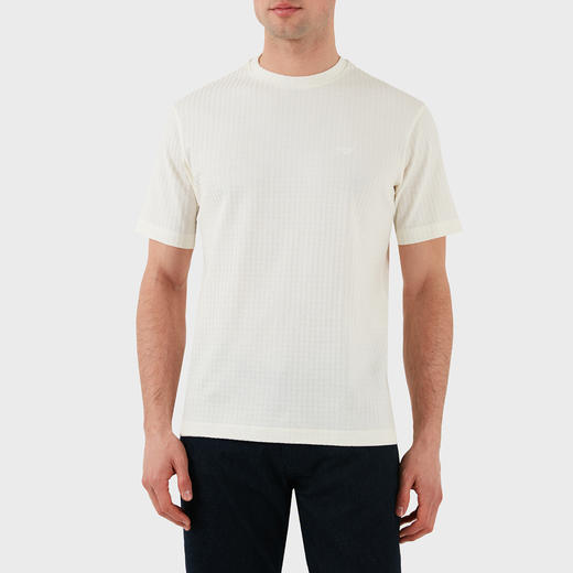 EMPORIO ARMANI 阿玛尼 男士小鹰徽标刺绣棉质圆领短袖T恤 白色 EM001728 AF14874 F1053 商品图0