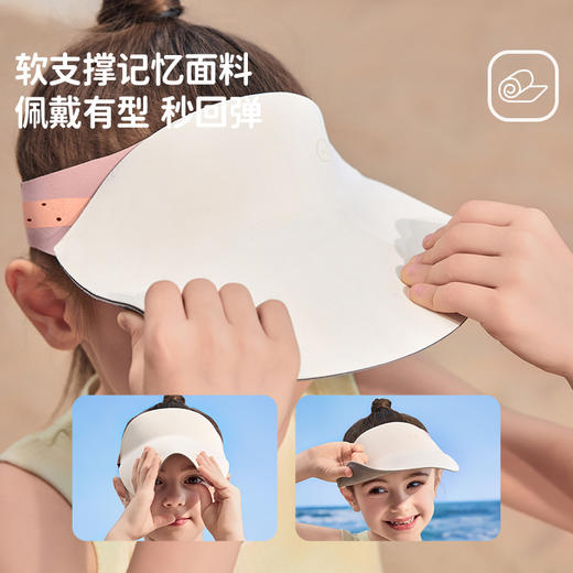 【轻盈运动型，原纱防晒帽】柠檬宝宝原纱儿童防晒帽 宝宝空顶帽棒球帽 沙滩遮阳大帽檐帽子-QQ 商品图3