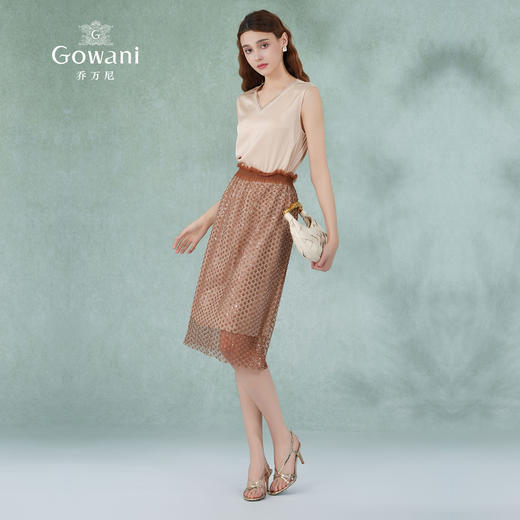 乔万尼背心女夏外穿新款重磅22mm真丝v领EM2H831 商品图3