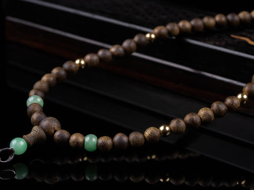 XY0238沉香+招财翡翠貔貅挂件 商品图5