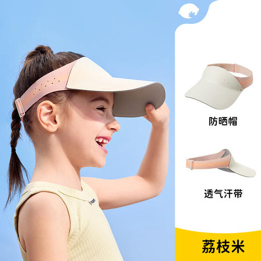 【轻盈运动型，原纱防晒帽】柠檬宝宝原纱儿童防晒帽 宝宝空顶帽棒球帽 沙滩遮阳大帽檐帽子-QQ 商品图7