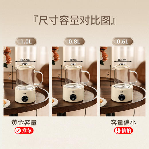 山本养生壶养生杯多功能家用小型迷你办公室烧水煮茶壶玻璃花茶 商品图3
