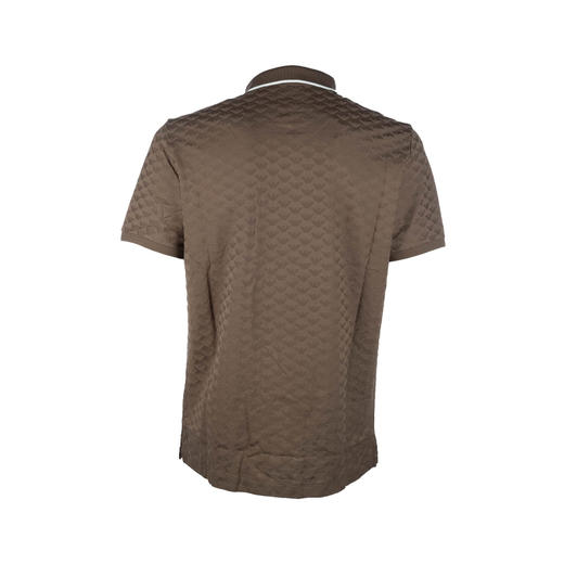 EMPORIO ARMANI 阿玛尼 男士全身小鹰徽标提花棉质短袖polo衫 浅棕色 8N1FP0 1JHWZ U6195 商品图1