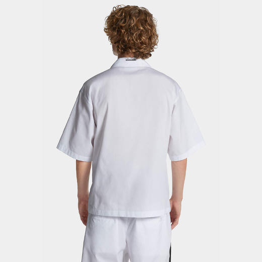 DSQUARED2 男士徽标印花棉质短袖衬衫 白色 S71DM0784 S36275 100 商品图2