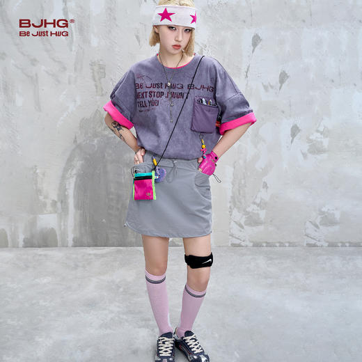 BJHG不计后果 美式短袖t恤男款2025新款夏季潮斑驳感做旧情侣半袖 商品图2