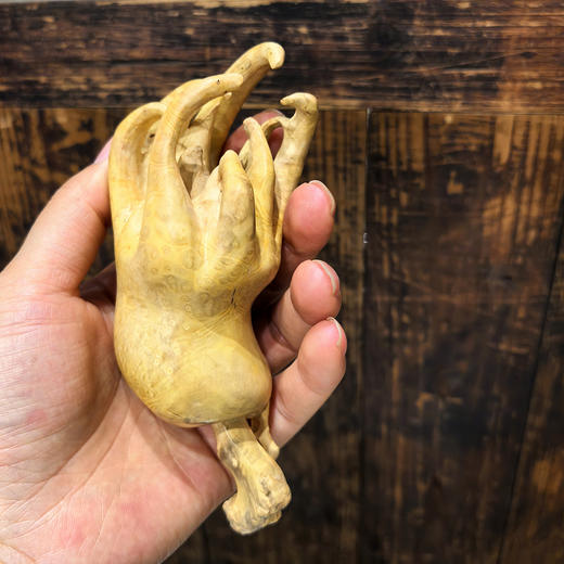 新款大/小号佛手°黄杨木摆件 商品图2