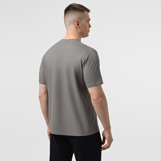 EMPORIO ARMANI 阿玛尼 男士小鹰徽标刺绣棉质圆领短袖T恤 灰色 EM001728 AF14874 F8041 商品图1
