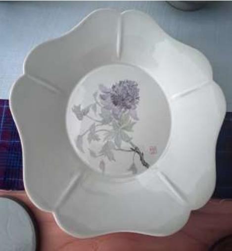 《五瓣葵口盘》 （牡丹） 商品图0