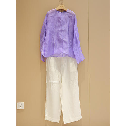 套头衫（23708004-暮山紫）+阔腿裤（24709253-凝脂） 商品图0