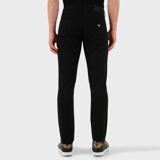 EMPORIO ARMANI 阿玛尼 男士弹力棉修身普通腰直筒牛仔裤 黑色 EM000121 AF14123 UC001 商品图1