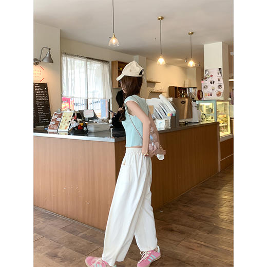 <曾小咸推荐>3色简约百搭高腰阔腿休闲裤 商品图1