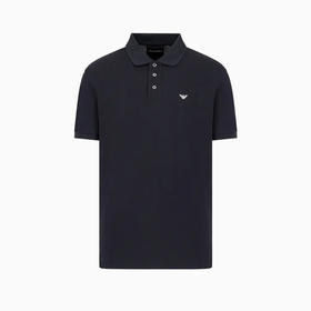 EMPORIO ARMANI 阿玛尼 男士小鹰徽标刺绣棉质短袖polo衫 深蓝色 8N1FQ2 1JTKZ 0920