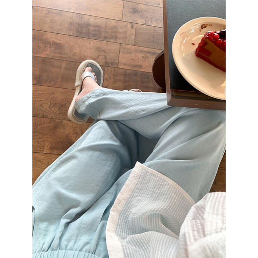 <曾小咸推荐>3色简约百搭高腰阔腿休闲裤 商品图3