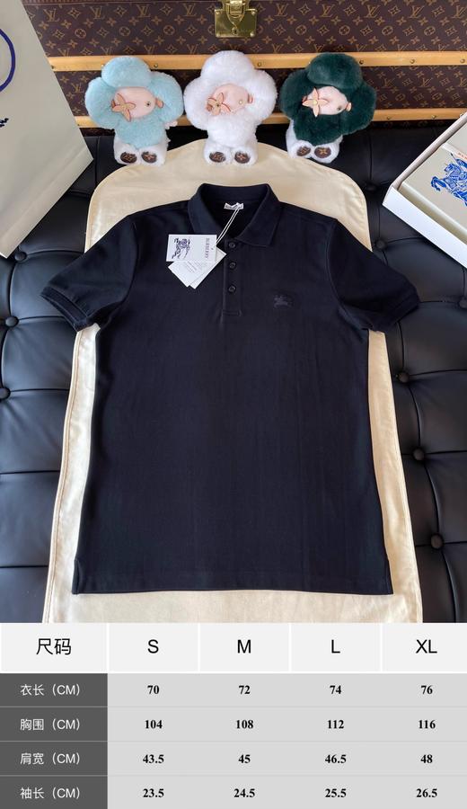 巴家 SS24 纯色马术骑士刺绣短袖Polo衫 商品图1