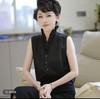 法式风情气质轻职风荷叶V领百搭无袖T恤春季立领叠穿百搭无袖衬衫 商品缩略图2