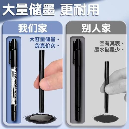 晨光双头记号笔勾线笔美术专用防水防擦油性笔划重点细头笔 商品图3