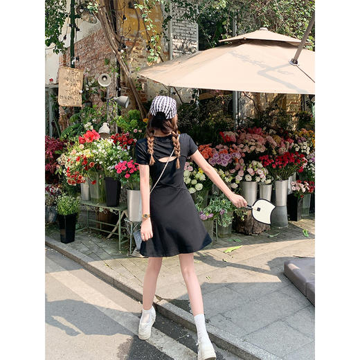 <曾小咸推荐>3.29现货秒杀 ！微信超特价！短袖收腰连衣裙 日常129.99 立减70 秒杀59.99！！ 商品图4