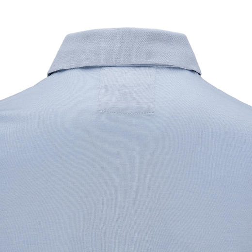 EMPORIO ARMANI 阿玛尼 男士小鹰徽标刺绣莱赛尔混纺短袖polo衫 浅蓝色 8N1F98 1JUVZ U9378 商品图3