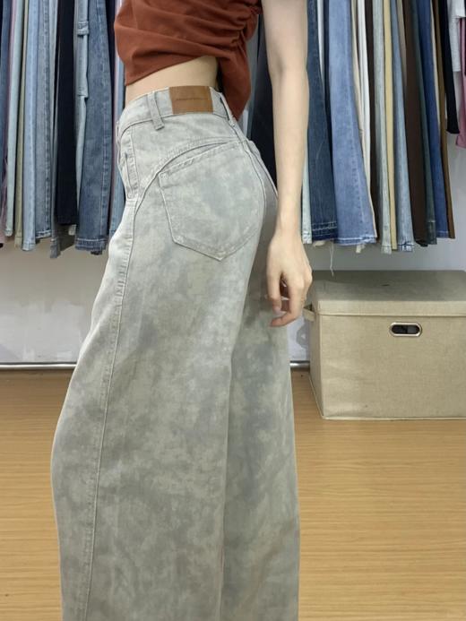 <曾小咸推荐> 复古扎染阔腿牛仔裤  商品图6
