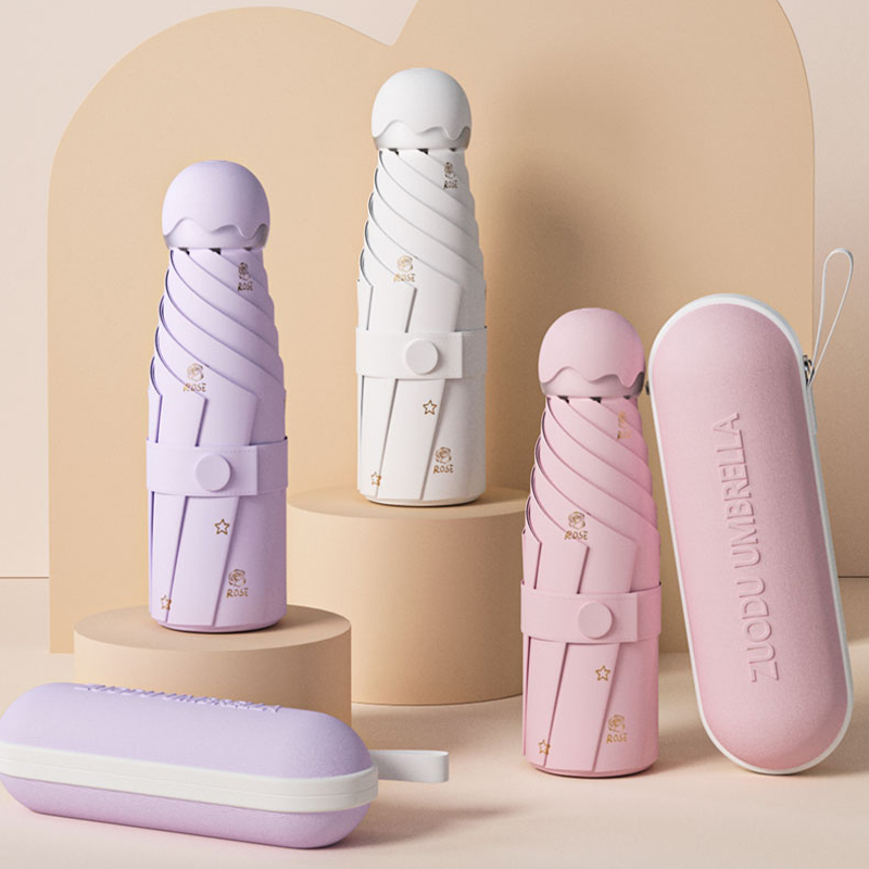 【高颜值3D烫金】左都 蛋壳伞 复合黑胶遮阳伞