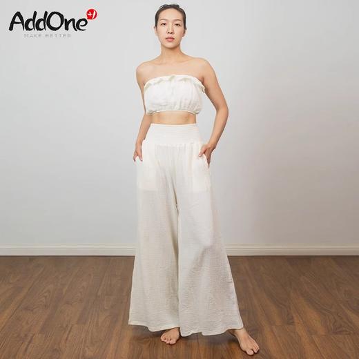 AddOne正品瑜伽防滑抹胸休闲时尚紧身显瘦背心褶皱弹力（带胸垫） 商品图2