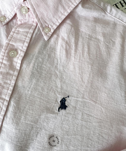 单品包邮现货 THS-无 RL家马球家 经典版型轻质亚麻衬衫 4色 AG1317 商品图12