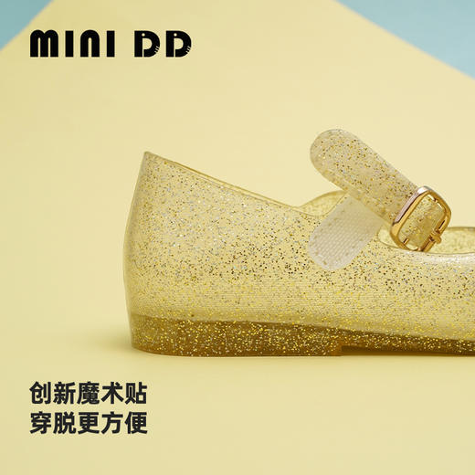 MINIDD果冻可爱女童沙滩鞋透气宝宝凉鞋5525-烫金蝴蝶结 商品图2