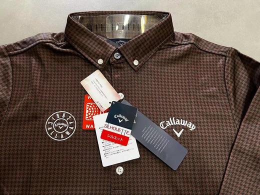 日本callaway三色千鸟格花纹保暖发热翻领 衬衫 商品图6
