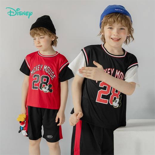 迪士尼夏季新品男女童套装透气儿童套装休闲婴幼儿套装222T1367 商品图1