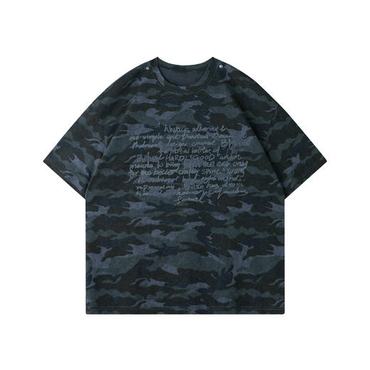 BJHG不计后果 美式迷彩短袖t恤夏季潮牌高级小众不撞款半袖上衣 商品图4
