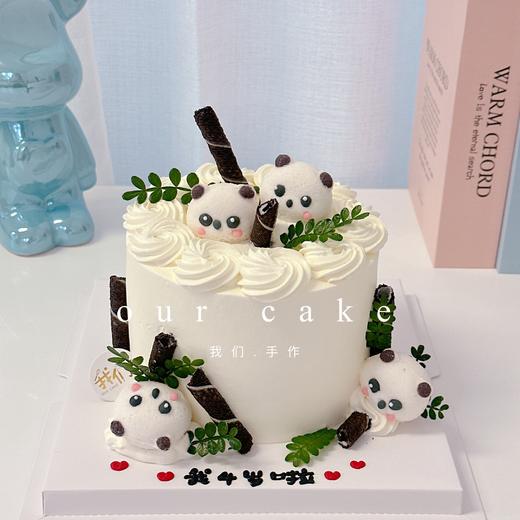 棉花糖熊猫卡通蛋糕-低糖处理无添加 商品图0