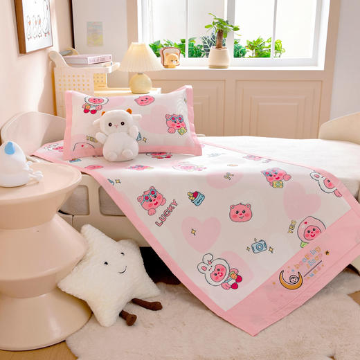 【幼儿园儿童专用凉席】7A抗菌高密绣花A类冰藤软席 商品图1