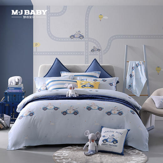【6F】梦洁宝贝纯棉印花四件套：快乐小司机 商品图0