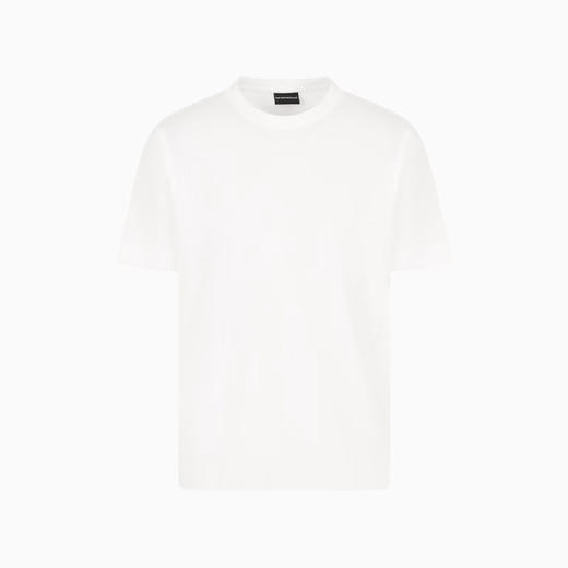 EMPORIO ARMANI 阿玛尼 男士徽标压花棉质圆领短袖T恤 白色 EM000943 AF10762 F0084 商品图0