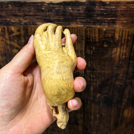 新款大/小号佛手°黄杨木摆件 商品图3