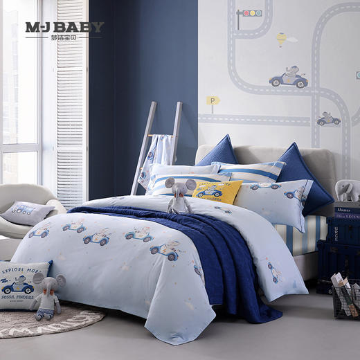 【6F】梦洁宝贝纯棉印花四件套：快乐小司机 商品图1