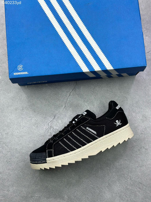 夏季特惠💰330 NEIGHBORHOOD × CLOT x adidas originals Superstar 防滑耐磨 低帮 板鞋 男女同款 商品图2