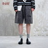 BJHG不计后果重磅仿麂皮绒休闲短裤男夏季潮牌美式水洗运动五分裤 商品缩略图0