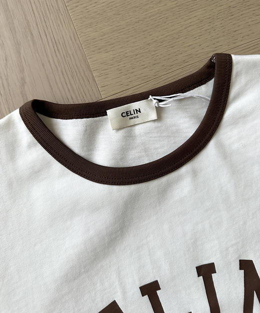 THS-限时 塞琳家 女士撞色字母印花T恤 2色 BH2588 商品图5