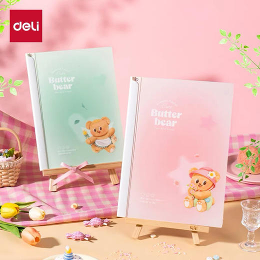 得力黄油小熊HY753旋转抽杆夹 商品图0