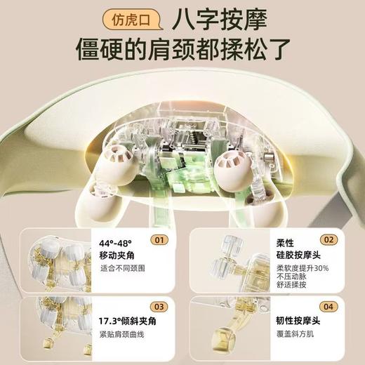 小熊肩颈按摩仪颈部按摩器家用肩部背部腰部揉捏颈椎多功能披肩 商品图3