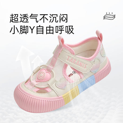泰兰尼斯童鞋夏季新款儿童幼儿园室内鞋男童板鞋透气女童入园凉鞋 T07X5B7011 商品图4